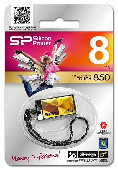 Лот: 9714706. Фото: 1. 8GB USB Flash, Silicon Power Touch... USB-флеш карты