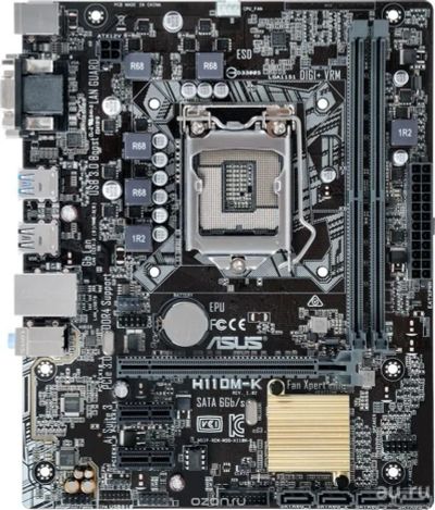 Лот: 13468820. Фото: 1. Материнская плата ASUS H110M-K... Материнские платы