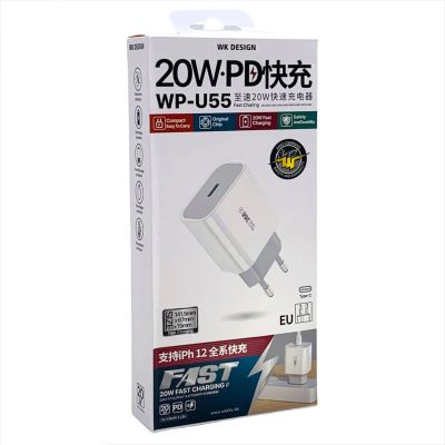 Лот: 22146978. Фото: 1. СЗУ WEKOME WP-U55 USB-A PD 20W... Зарядные устройства, блоки питания, адаптеры сетевые для смартфонов