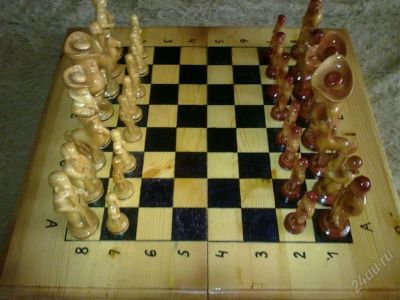 Лот: 2326426. Фото: 1. Шахматы-нарды. Резьба