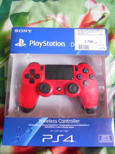 Лот: 5385847. Фото: 1. Dualshock 4 красный / Джойстик... Аксессуары для игровых приставок, консолей, геймпады