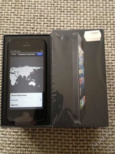 Лот: 2462677. Фото: 1. Новый iPhone 5 16GB Черный. Оригинал... Смартфоны