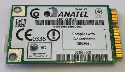 Лот: 20207287. Фото: 1. Wifi Mini Pci-E D23031-005. Платы расширения, контроллеры, доп. порты