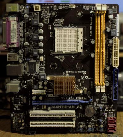 Лот: 10089011. Фото: 1. Материнская плата ASUS M4N78-AM... Материнские платы