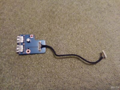 Лот: 9187488. Фото: 1. Плата USB на шлейфе для ноутбука... Платы расширения, контроллеры, доп. порты