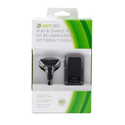 Лот: 3444019. Фото: 1. X-BOX 360 Play & Charge Kit Black. Аксессуары для игровых приставок, консолей, геймпады