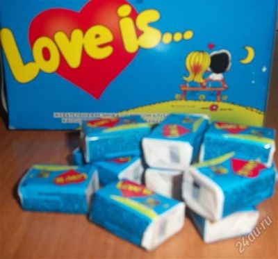 Лот: 3132020. Фото: 1. Жев.рез. Love is. Жевательная резинка