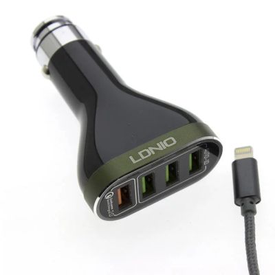 Лот: 10762069. Фото: 1. авто-зарядка LDNIO 5V 3.4A 2USB... Зарядные устройства, блоки питания, адаптеры сетевые для смартфонов