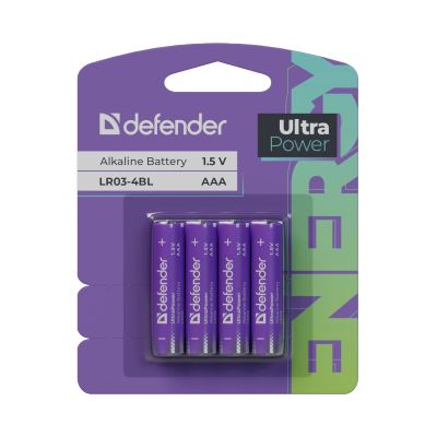 Лот: 25819941. Фото: 1. Батарейка LR03 Defender UltraPower... Батарейки, аккумуляторы, элементы питания