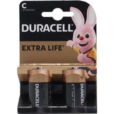 Лот: 22143483. Фото: 1. DURACELL LR14 EXTRA LIFE BP-2... Батарейки, аккумуляторы, элементы питания