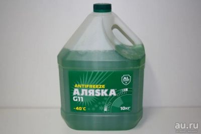 Лот: 16525933. Фото: 1. Антифриз Аляска G11 10кг (зелёный... Масла, жидкости