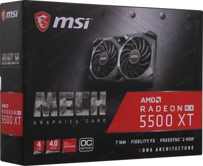 Лот: 17519681. Фото: 1. MSI AMD Radeon RX 5500 XT MECH... Видеокарты