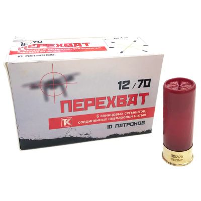 Лот: 25046776. Фото: 1. Патрон 12x70 (ТехКрим) Перехват... Патроны