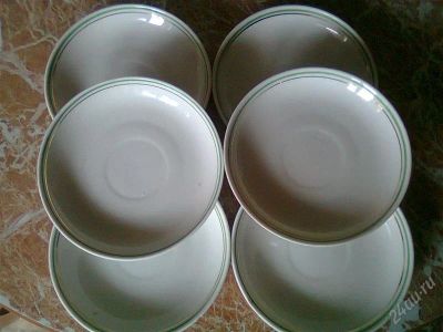 Лот: 2721281. Фото: 1. Блюдца 6 шт. Вербилки. Фарфор, керамика