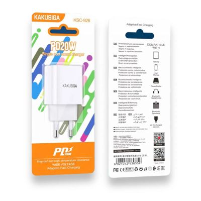 Лот: 22143881. Фото: 1. СЗУ KAKUSIGA KSC-926 USB-C 20W... Зарядные устройства, блоки питания, адаптеры сетевые для смартфонов