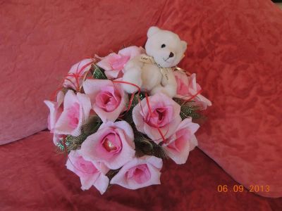 Лот: 3145903. Фото: 1. букет из конфет коркунов розы... Букеты из конфет, игрушек