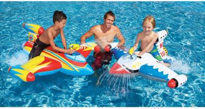 Лот: 4257544. Фото: 1. Надувная игрушка Самолет с водяным... Игрушки для купания