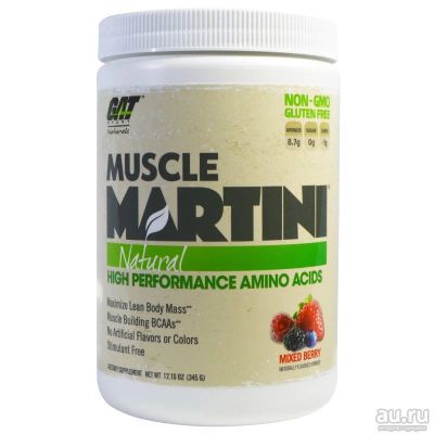 Лот: 9744757. Фото: 1. Muscle Martini 345гр GAT (спортивное... Спортивное питание, витамины
