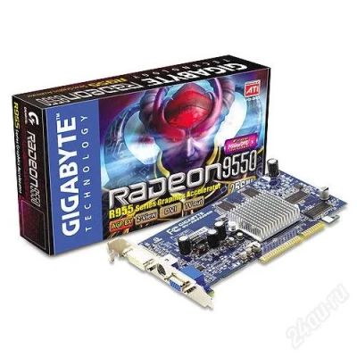 Лот: 865865. Фото: 1. GIGABYTE Radeon 9550 250Mhz AGP... Видеокарты