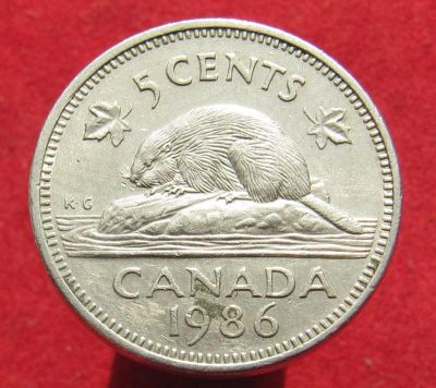 Лот: 16037288. Фото: 1. Канада 5 центов, 1986г. Остальные страны