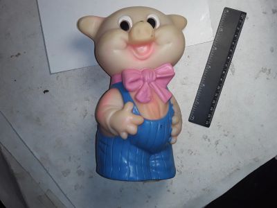 Лот: 23360147. Фото: 1. большой резиновый поросёнок игрушка... Развивающие