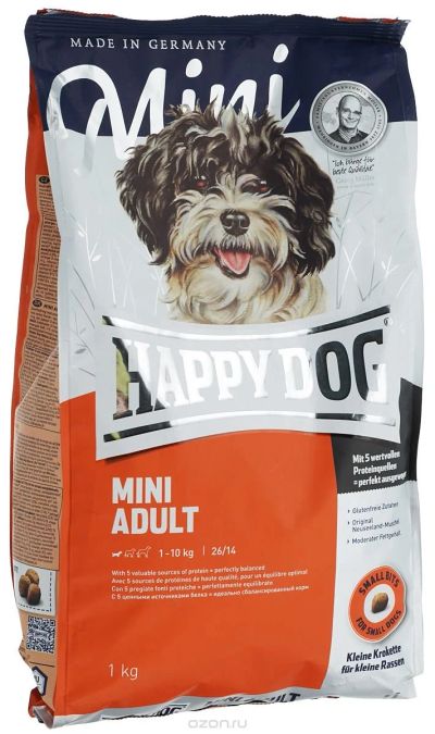 Лот: 14025266. Фото: 1. Happy Dog (Хэппи Дог) 1кг сухой... Корма