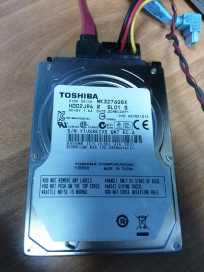 Лот: 11755252. Фото: 1. Жесткий диск Toshiba MK3276GSX... Жёсткие диски (HDD)