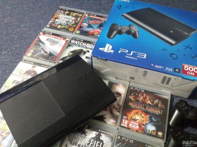 Лот: 9257134. Фото: 1. PS3 super slim 500гб+2 джойстика... Консоли