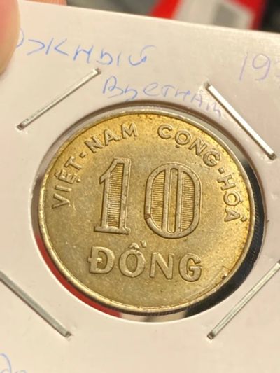Лот: 19377779. Фото: 1. Южный Вьетнам 10 донгов, 1970. Азия