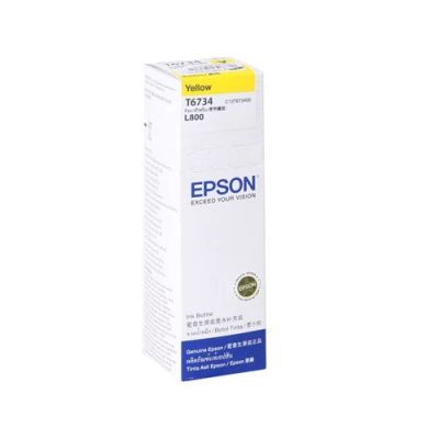 Лот: 18414749. Фото: 1. Контейнер EPSON T6734 с желтыми... Картриджи, расходные материалы