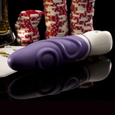Лот: 4755577. Фото: 1. Фиолетовый вибромассажер из силикона... Игрушки
