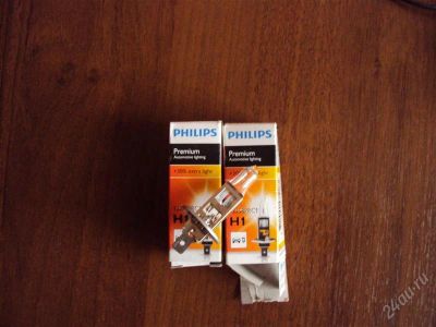 Лот: 990299. Фото: 1. 2 лампы H1 Philips Premium 12V... Оптика и освещение