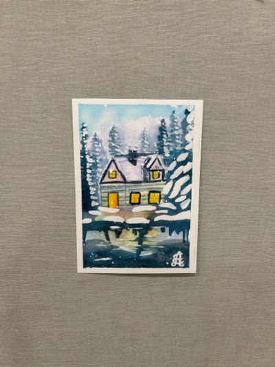 Лот: 25073690. Фото: 1. Рисунок/картина/открытка. Акварель... Картины, рисунки