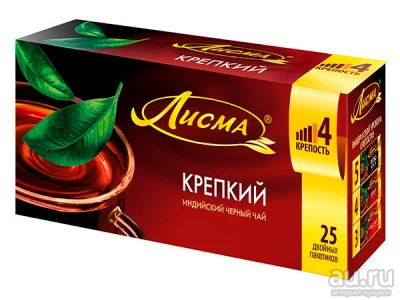Лот: 13687813. Фото: 1. Чай Лисма (пак) крепкий 25пак. Чай, кофе, какао