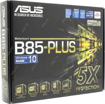 Лот: 8930309. Фото: 1. Материнская плата ASUS B85-PLUS... Материнские платы
