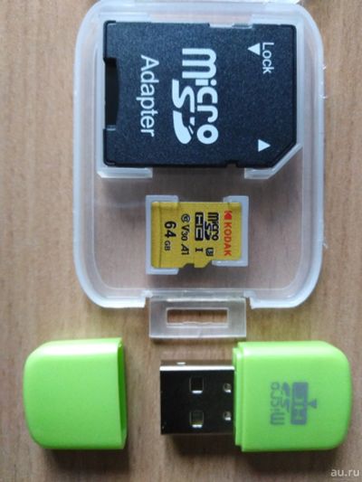 Лот: 16305405. Фото: 1. Micro Sd"Kodak"карта памяти 64... Карты памяти