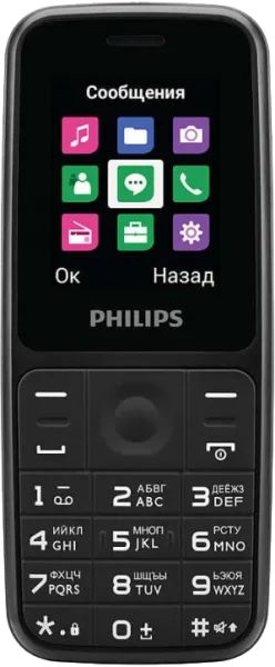 Лот: 22218091. Фото: 1. Телефон Philips Xenium E125 Черный. Кнопочные мобильные телефоны