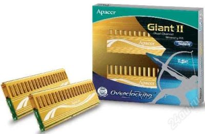 Лот: 890918. Фото: 1. Apacer Giant II Dual Channel Memory... Оперативная память