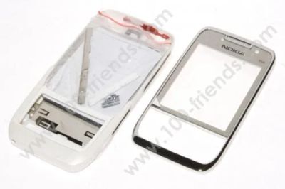 Лот: 3236573. Фото: 1. Панелька Nokia E66 ориг.(серебро-белый... Корпуса, клавиатуры, кнопки