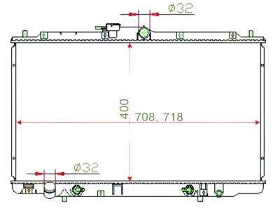 Лот: 3709625. Фото: 1. Радиатор honda inspire/saber/avancier... Двигатель и элементы двигателя