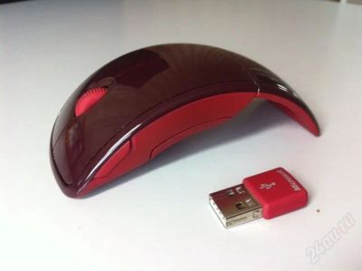 Лот: 1908261. Фото: 1. Microsoft Arc mouse RED USB. Клавиатуры и мыши