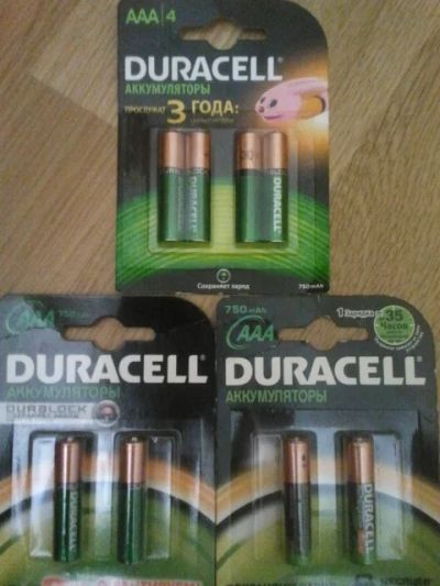 Лот: 5008247. Фото: 1. Аккумулятор ААA Duracell 750 mAh... Батарейки, аккумуляторы, элементы питания