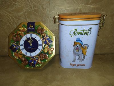 Лот: 11287963. Фото: 1. Банка коробка с крышкой из-под... Контейнеры, банки
