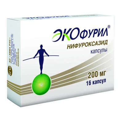 Лот: 23710041. Фото: 1. Экофурил капс. 200мг №16. Лекарства