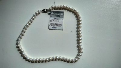Лот: 13880441. Фото: 1. Колье жемчуг натуральный белый. Колье