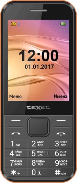 Лот: 22218193. Фото: 1. Телефон Texet TM-302 Черно-красный. Кнопочные мобильные телефоны