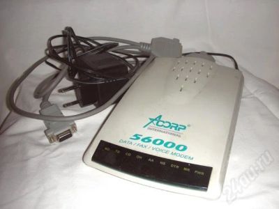 Лот: 182588. Фото: 1. Модем Acorp 56000. Другое (компьютеры, оргтехника, канцтовары)