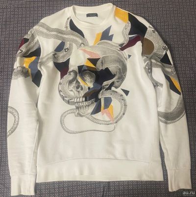 Лот: 18260987. Фото: 1. Джемпер мужской ZARA MAN с вышитым... Свитеры, толстовки, худи