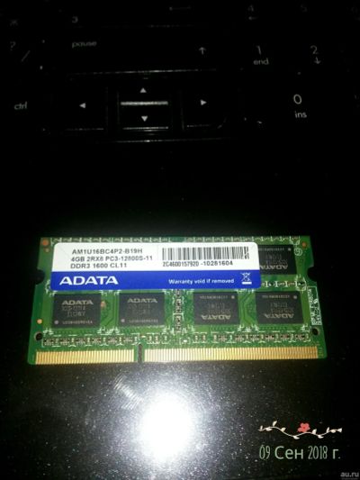 Лот: 12094508. Фото: 1. оператива для ноутбука adata 4GB... Оперативная память