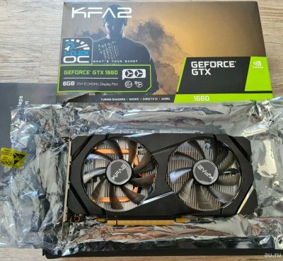 Лот: 18371723. Фото: 1. Видеокарта KFA2 GeForce GTX 1660... Видеокарты